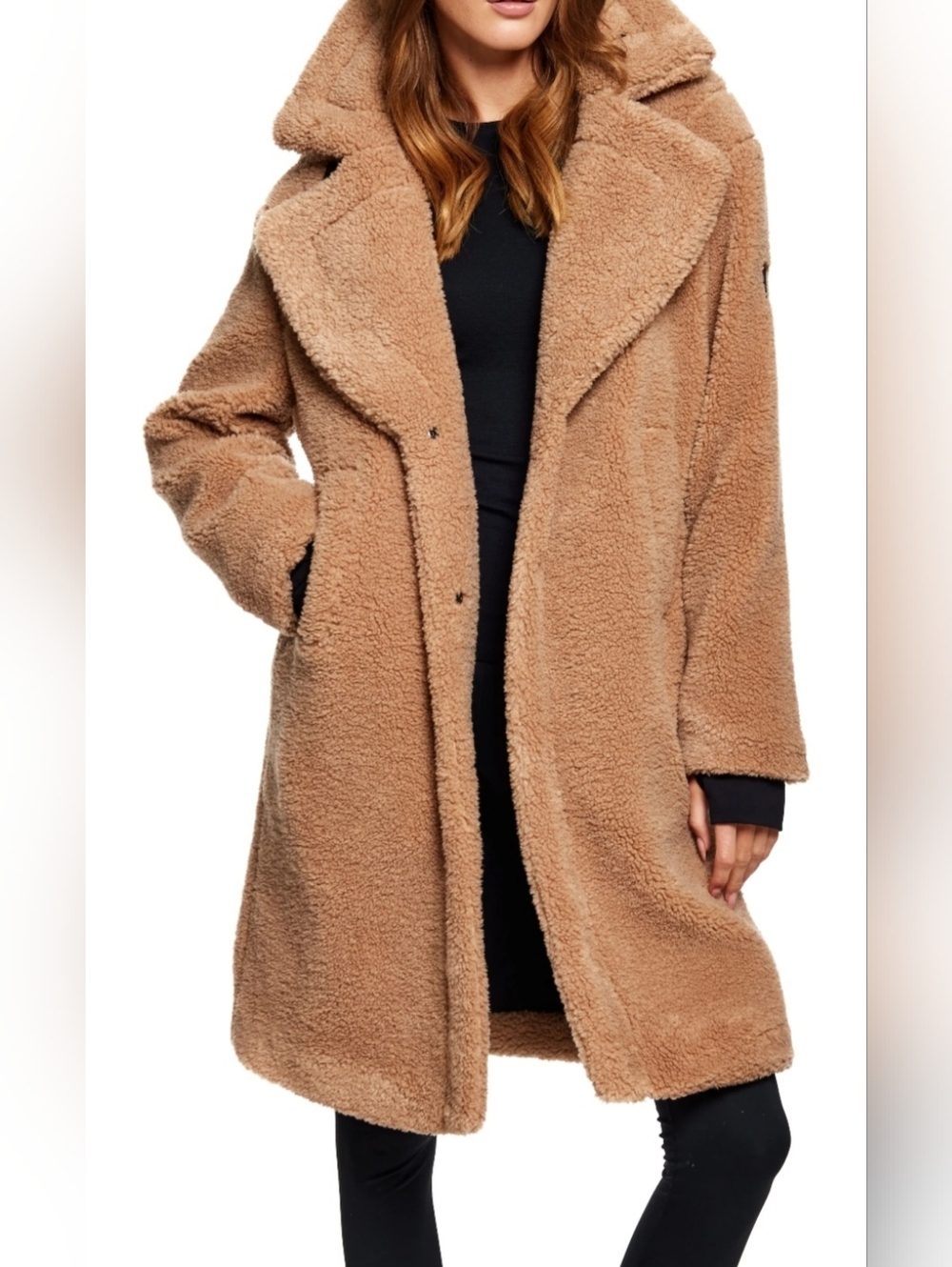 SAM. Sherpa Coat Camel Color Size M
